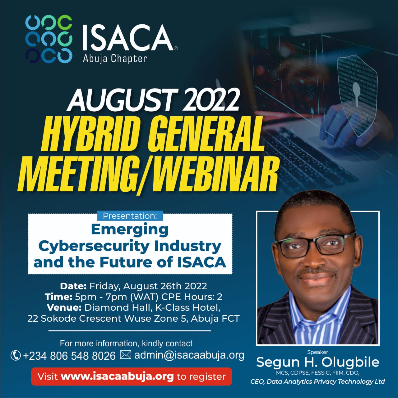 August 2022 Monthly meeting ISACA