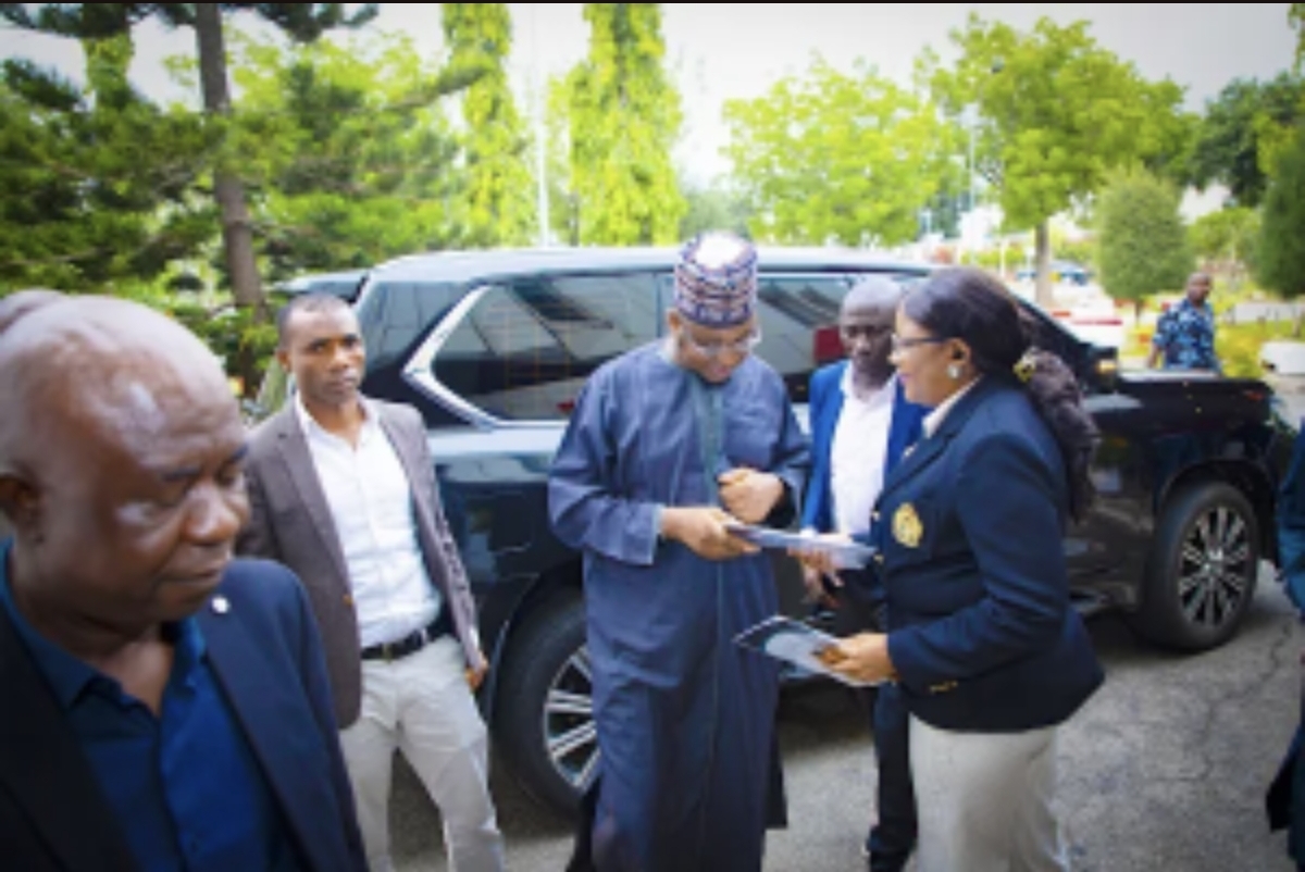 Prof. Isa Ali Patani, Fmr. Minister of Communication & Digital Economy arriving at our Dinner & Award Night.